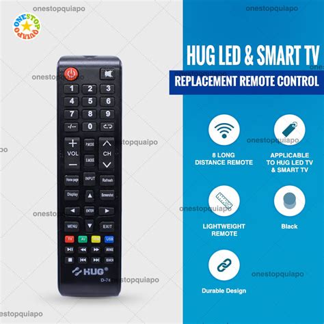 Hug Remote Control for Hug LED & Smart TV .